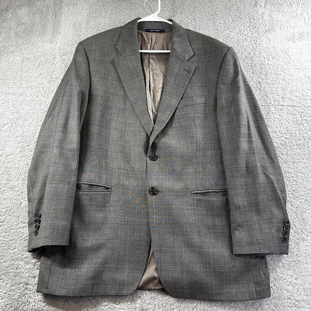 Ralph Lauren Blazer Mens‎ 42R Sport Coat Wool Cashmere Gray Tartan Plaid Suit
